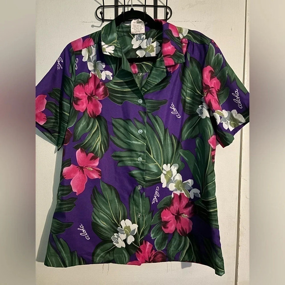Women’s Vintage Hawaiian 🌺 Shirt by Royal Creations of Hawaii size Large - Picture 1 of 6